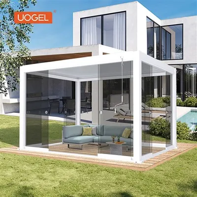 Pergola e sa thekese menyako ea khalase ea khalase ea khalase